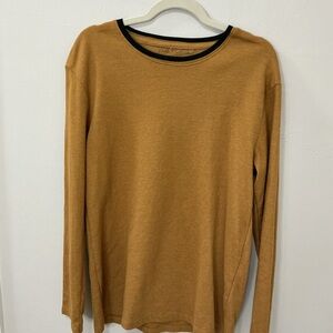 For the people Men's Tan Long Sleeve Shirt size large